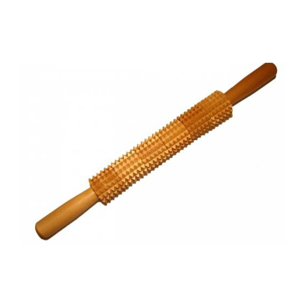 Массажер-скалка  деревянный  с шипами арт.МА9004.